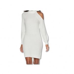 New Cold shoulders sweater dress